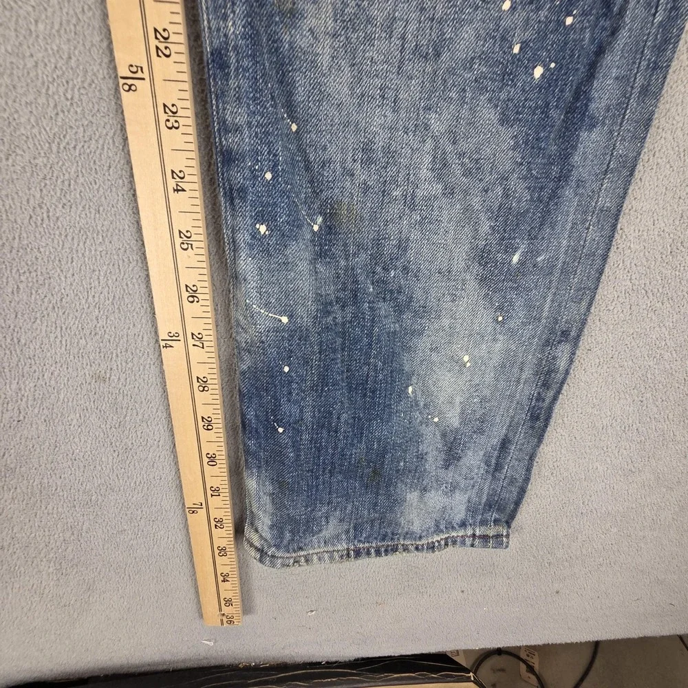 Polo Ralph Lauren Jeans Mens 32x32 Blue Selvedge Slim Straight Zip Fly
